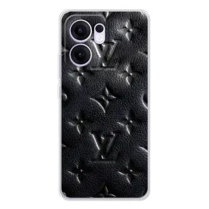 Текстурный Чехол Louis Vuitton для Рено 13 ФС 5Джи (Черный ЛВ)