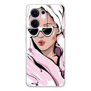 Чохол з картинкою Модні Дівчата OPPO Reno13 FS 5G (Дівчина в халаті)