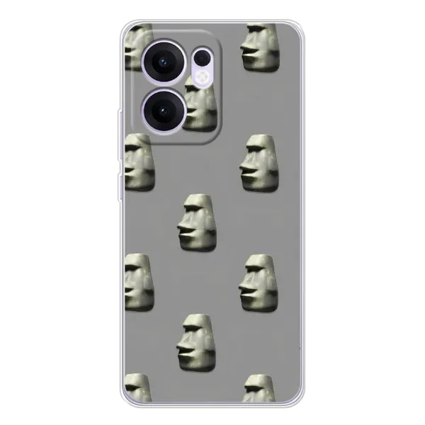 Чехол с рисунком «Каменное лицо» для OPPO Reno 13 FS 5G Чехол с рисунком «Каменное лицо» для OPPO Reno 13 FS 5G