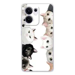 Силиконовый чехол с котиком для OPPO Reno13 FS 5G (Коты)