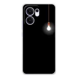 Чехол с картинками на черном фоне для OPPO Reno13 FS 5G (Лампочка)