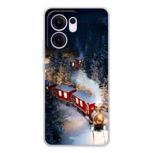 Силиконовый бампер на рождество для OPPO Reno13 FS 5G (Поезд)