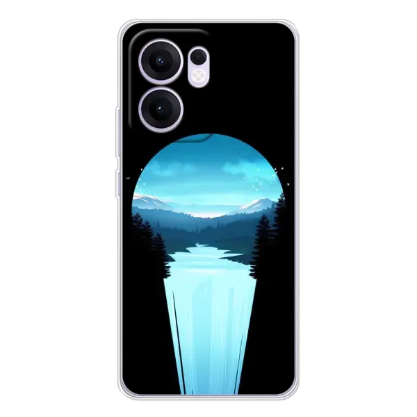 Чехол с рисунком «Синий Водопад» для OPPO Reno 13 FS 5G Чехол с рисунком «Синий Водопад» для OPPO Reno 13 FS 5G