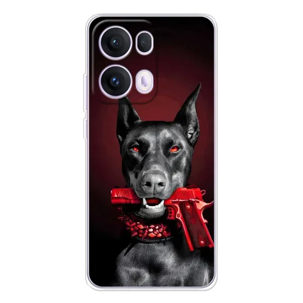 Чехол с рисунком «Доберман злой» для OPPO Reno13 Pro