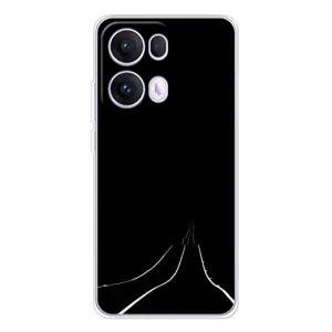 Чехол с картинками на черном фоне для OPPO Reno13 Pro (Дорога)