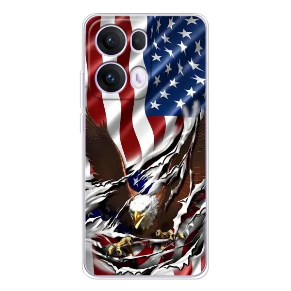 Чехол с рисунком «Флаг USA» для OPPO Reno13 Pro Чехол с рисунком «Флаг USA» для OPPO Reno13 Pro