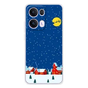 Силіконовий бампер на різдво для OPPO Reno13 Pro (Місто в снігу)