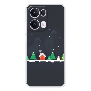 Силіконовий бампер на різдво для OPPO Reno13 Pro (Місто зимове)