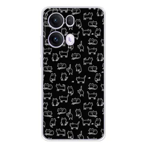 Чохол на тематику: Коти для OPPO Reno13 Pro (Котики на чорному)