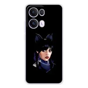 Чехлы с принтом Уэнсдей на OPPO Reno13 Pro (Милая Уэнсдей)