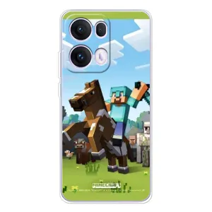 Чехлы для OPPO Reno13 Pro (Персонажи Майн Крафт) (На коне)