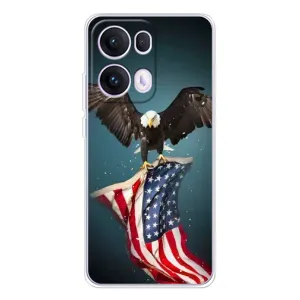 Чехол Флаг USA для OPPO Reno13 Pro (Орел и флаг)