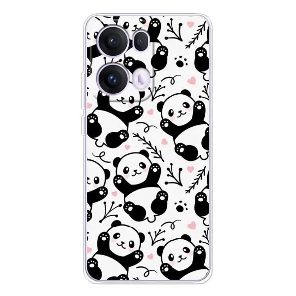 Чехол с рисунком «Пандочки» для OPPO Reno13 Pro