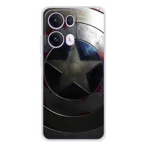 Чехол с Щитом Капитана Америки на OPPO Reno13 Pro (Ретро Щит Капитана)