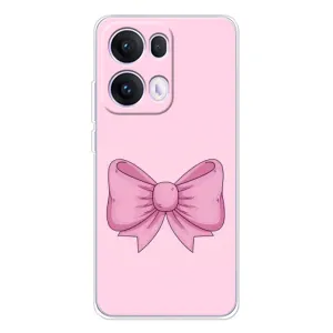 Чехол банты для OPPO Reno13 Pro (Розовый бантик)