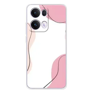Чохол квітковий дизайн для OPPO Reno13 Pro (Рожевий фон)