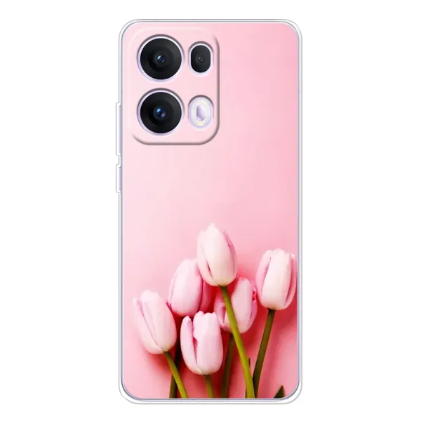 Чехол с рисунком «Розовые тюльпаны» для OPPO Reno13 Pro Чехол с рисунком «Розовые тюльпаны» для OPPO Reno13 Pro