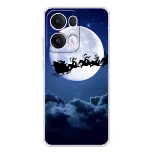 Чохол Санта Клаус для OPPO Reno13 Pro (Санта - місяць)