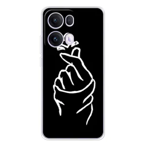 Чохол (Знак сердечка) для OPPO Reno13 Pro (Сердечко на чорному)