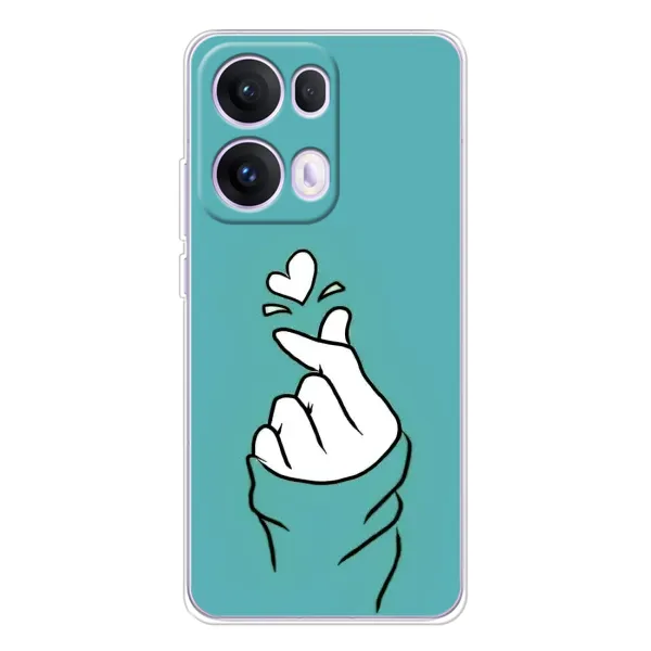 Чехол с рисунком «Сердечко на бирюзовом» для OPPO Reno13 Pro Чехол с рисунком «Сердечко на бирюзовом» для OPPO Reno13 Pro