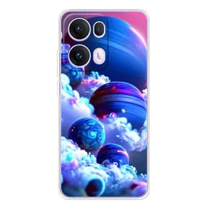 Чехол с рисунком «Синие планеты» для OPPO Reno13 Pro