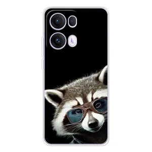Силіконовий Чохол з Энотами на OPPO Reno13 Pro (Стильний Єнот)