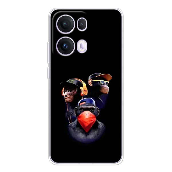 Чехол с рисунком «Три обезьяны» для OPPO Reno13 Pro Чехол с рисунком «Три обезьяны» для OPPO Reno13 Pro