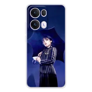 Чехлы с принтом Уэнсдей на OPPO Reno13 Pro (Уэнсдей с зонтом)