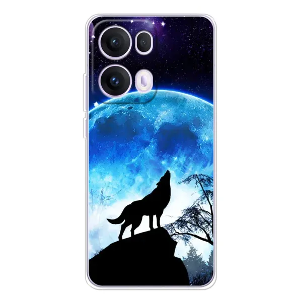 Чехол с рисунком «Воет на луну» для OPPO Reno13 Pro Чехол с рисунком «Воет на луну» для OPPO Reno13 Pro