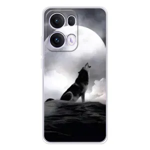 Чохол з Вовком на OPPO Reno13 Pro (Вовк і місяць)