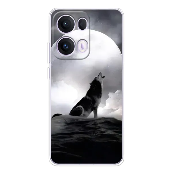 Чехол с рисунком «Волк и луна» для OPPO Reno13 Pro Чехол с рисунком «Волк и луна» для OPPO Reno13 Pro