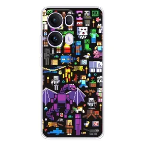 Чехол майнкрафт для OPPO Reno13 Pro (Все персонажи)