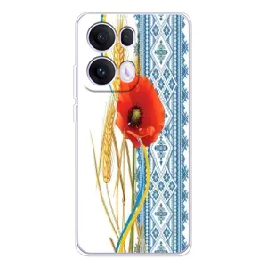 Силиконовый Чехол на OPPO Reno13 Pro с картинкой Вышиванки (Вышиванка с цветком)