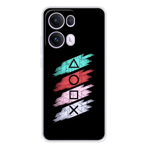 Чехол с рисунком «Значки Sony» для OPPO Reno13 Pro Чехол с рисунком «Значки Sony» для OPPO Reno13 Pro