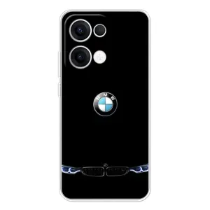 Силіконовий бампер з картинкою машини на OPPO Reno13 (Чорний BMW)