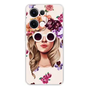 Чехол с картинкой Модные Девчонки OPPO Reno13 (Девушка в очках)