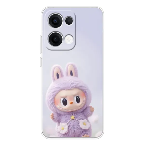 Чехол с рисунком «Фиолетовый Лабубу» для OPPO Reno13