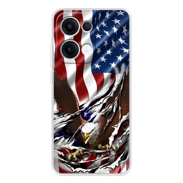 Чехол с рисунком «Флаг USA» для OPPO Reno13