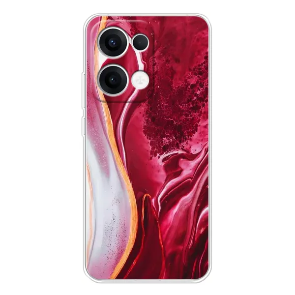 Чехол с рисунком «Красный мрамор» для OPPO Reno13 Чехол с рисунком «Красный мрамор» для OPPO Reno13