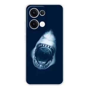 Силіконовий бампер з картинкою звірів для OPPO Reno13 (Пащу Акули)