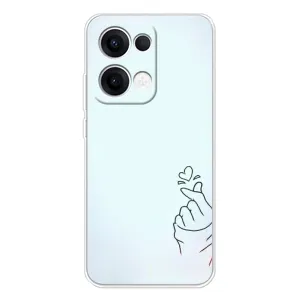 Чехлы (Знак сердечка) на OPPO Reno13 (Сердце на голубом)