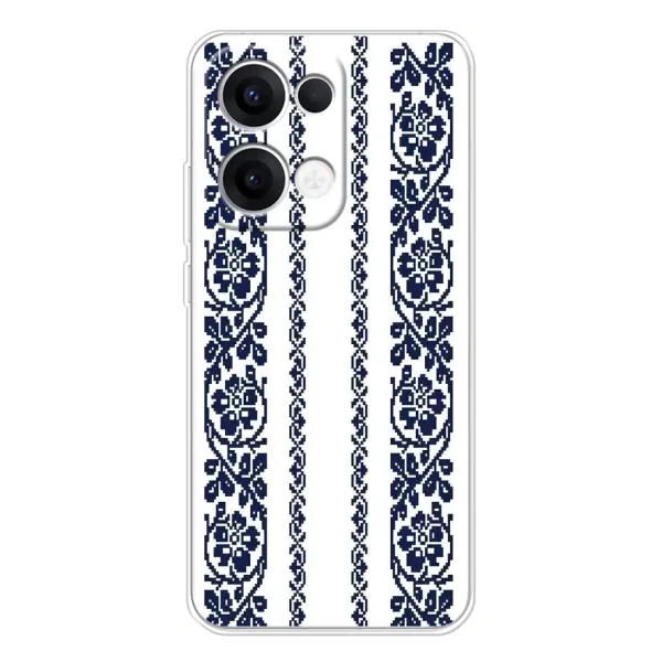 Чехол с рисунком «Синяя вышиванка» для OPPO Reno13 Чехол с рисунком «Синяя вышиванка» для OPPO Reno13