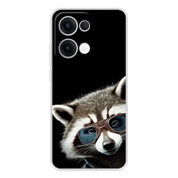 Чехол с рисунком «Стильный Енот» для OPPO Reno13 Чехол с рисунком «Стильный Енот» для OPPO Reno13