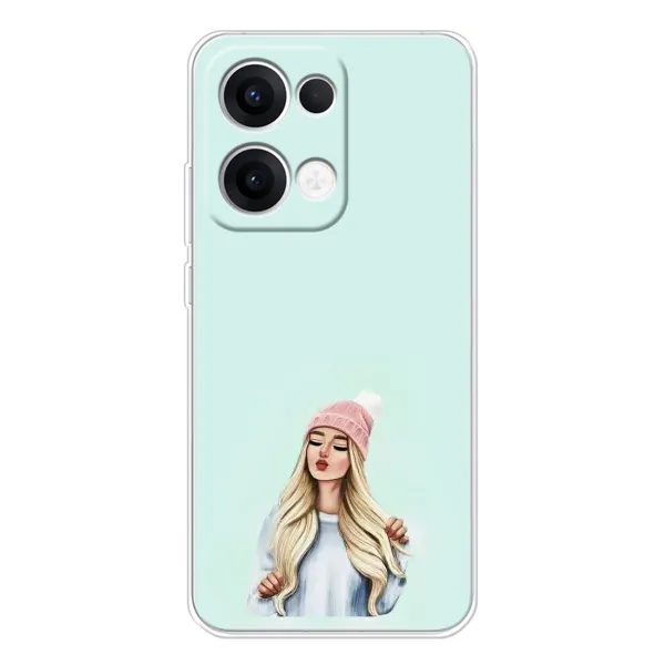 Чехол с рисунком «В шапке» для OPPO Reno13