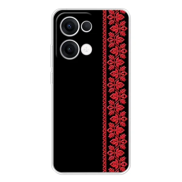 Чехол с рисунком «Вышиванка на черном» для OPPO Reno13 Чехол с рисунком «Вышиванка на черном» для OPPO Reno13