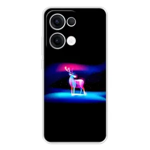 Силіконовий бампер з картинкою звірів для OPPO Reno13 (Яскравий олень)