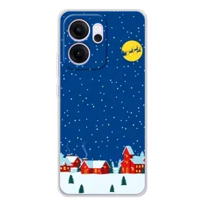 Силиконовый бампер на рождество для OPPO Reno14 F (Город в снегу)