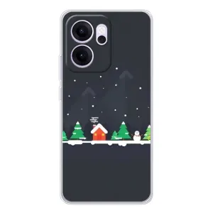 Силиконовый бампер на рождество для OPPO Reno14 F (Город зимний)