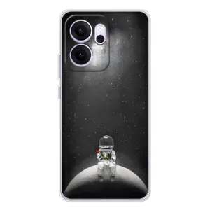 Силіконовый Чохол з принтом "Космонавти" на OPPO Reno14 F (Космонавт романтик)