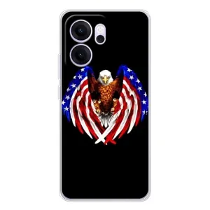 Чохол Прапор USA для OPPO Reno14 F (Крила США)
